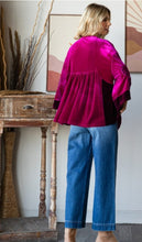 Load image into Gallery viewer, Sugar Plum Embroidered Velvet Top