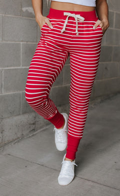 Ampersand Red Stripe Joggers