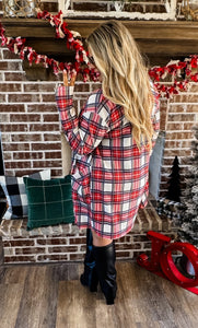 Lola Cardigan- Holiday Plaid