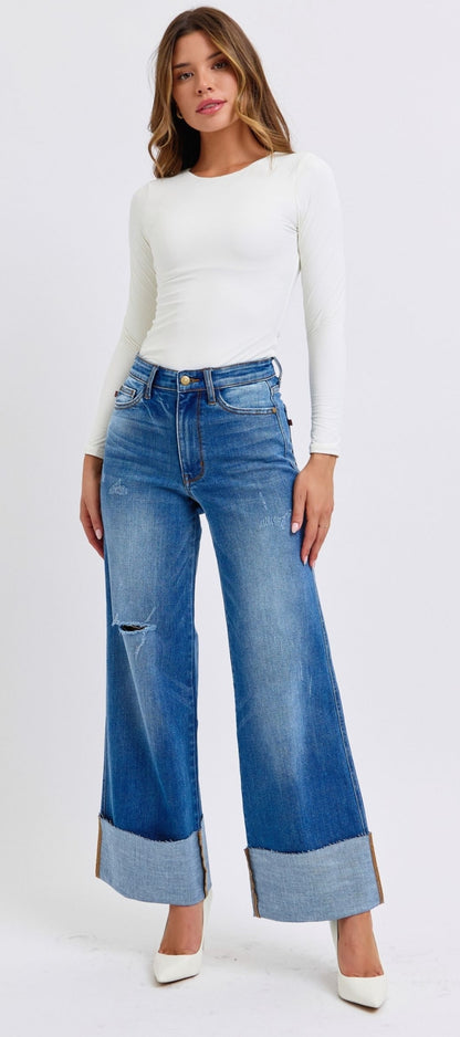 Judy Blue Wide Cuff Denim