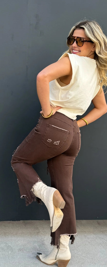 Blakeley Urban Distressed Jeans- Brown