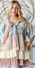 Load image into Gallery viewer, Oli &amp; Hali Emma Jean Ruffled Denim Top