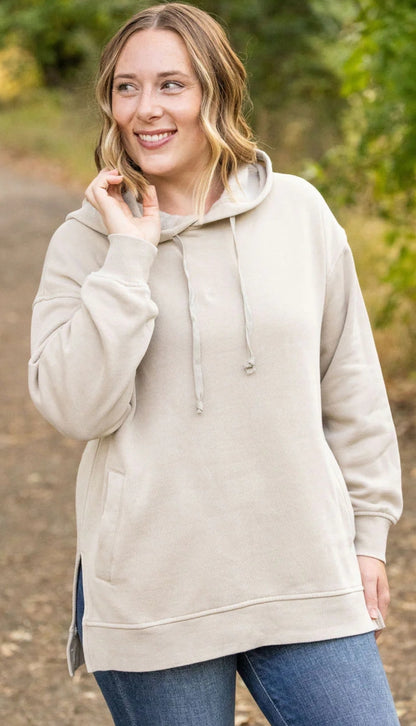 Wanna Be Me Vintage Wash Hoodie- Sand