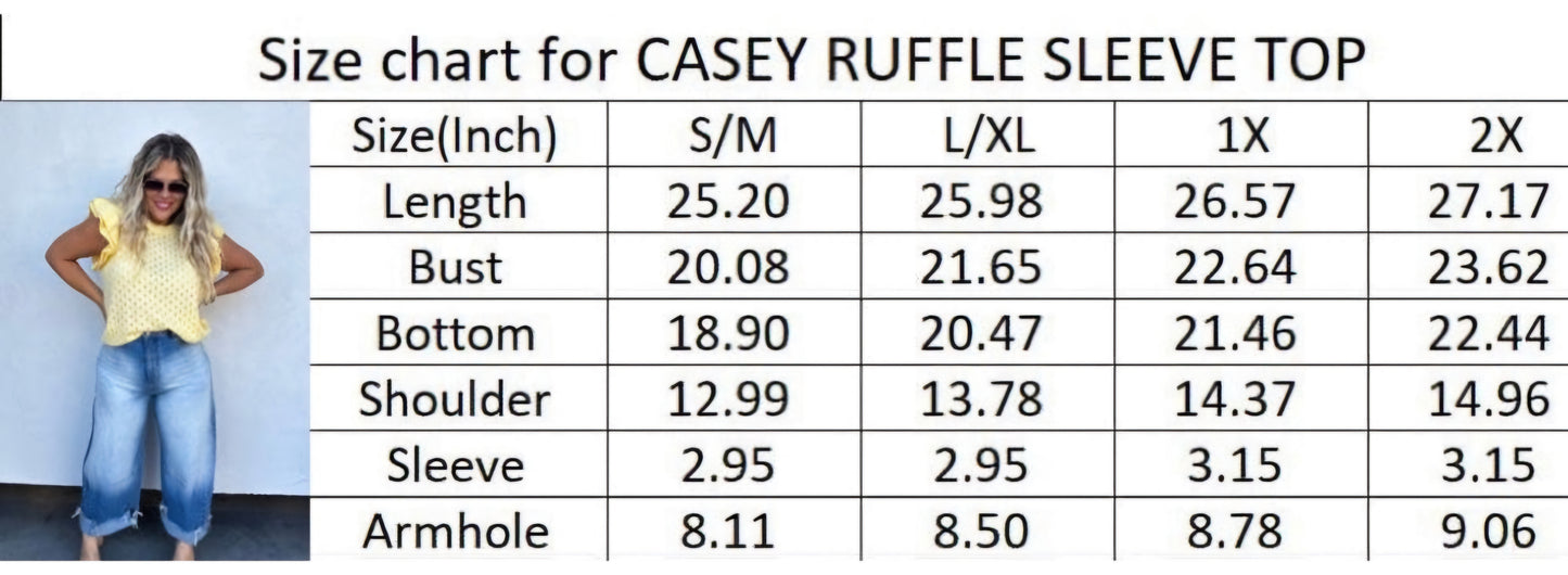 Casey Ruffle Sleeve Top