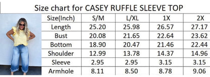 Casey Ruffle Sleeve Top