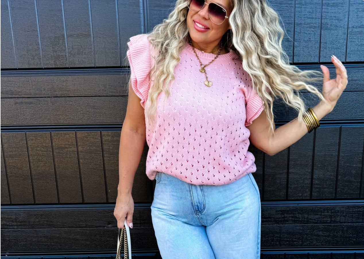 Casey Ruffle Sleeve Top
