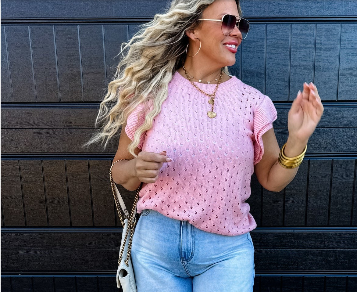 Casey Ruffle Sleeve Top