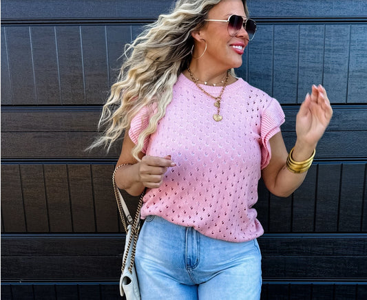 Casey Ruffle Sleeve Top