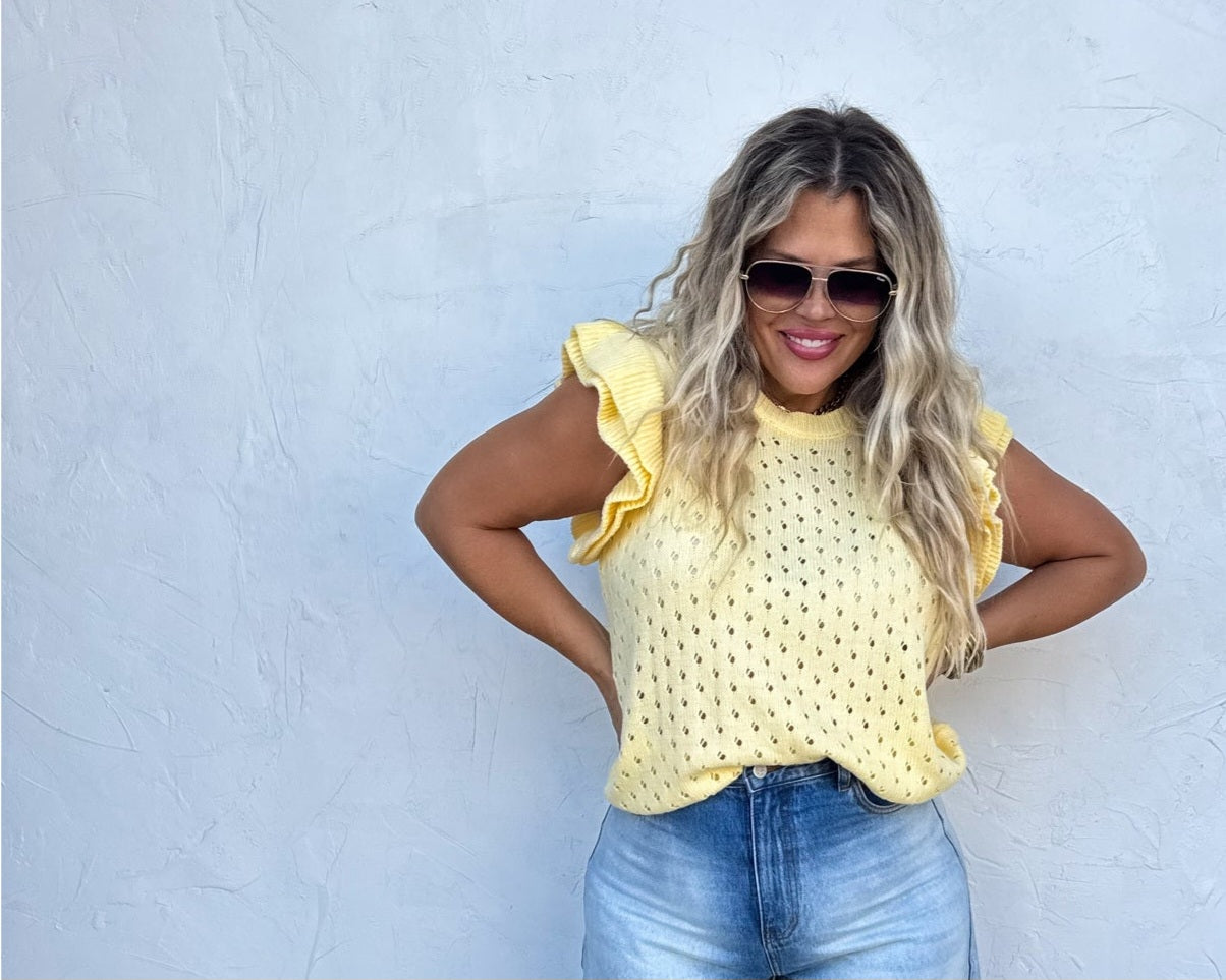 Casey Ruffle Sleeve Top