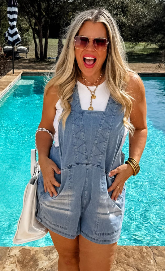 Day Dreamer Denim Romper