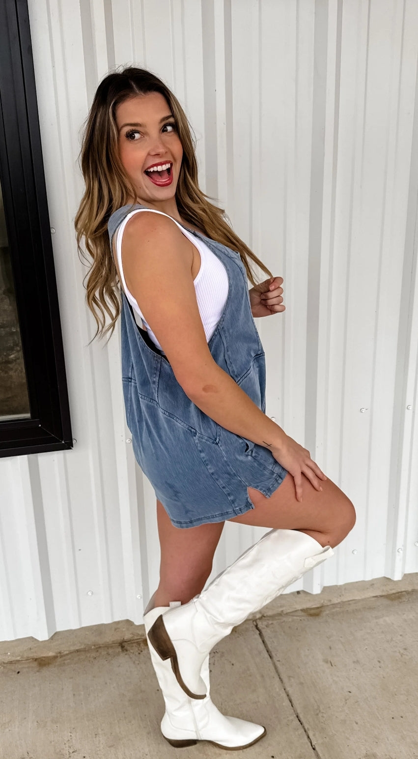 Day Dreamer Denim Romper