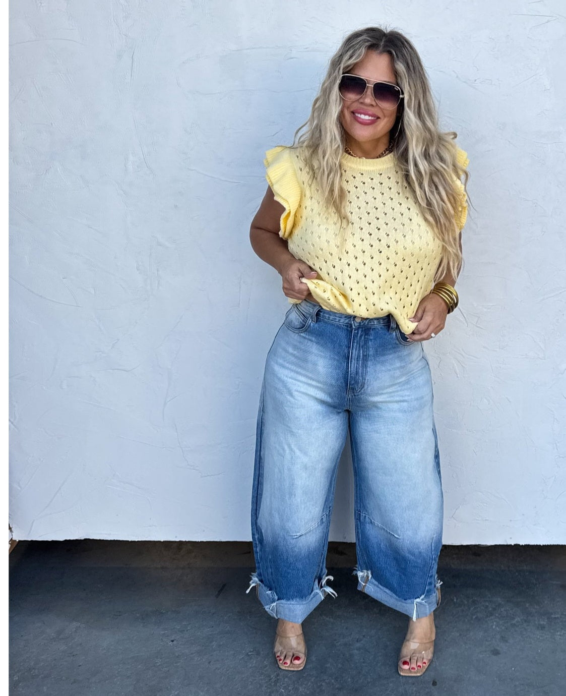 Casey Ruffle Sleeve Top