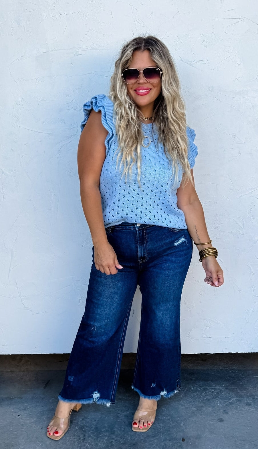 Casey Ruffle Sleeve Top