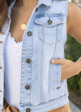 Load image into Gallery viewer, Denim Vest- Light Denim