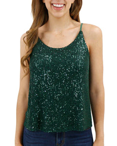 Shimmer Sequin Cami- Jewel