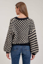 Load image into Gallery viewer, Blair Check &amp; Stripe Cardigan