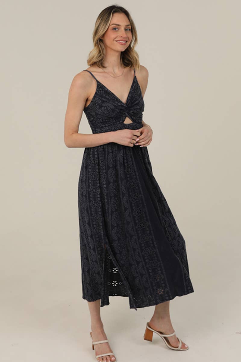 Blue Moon Acid Wash Midi Dress