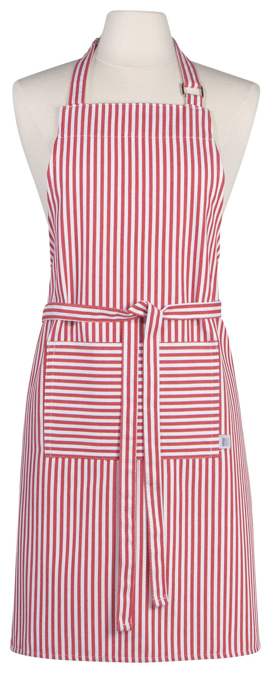 Narrow Red  Stripe Chef Apron