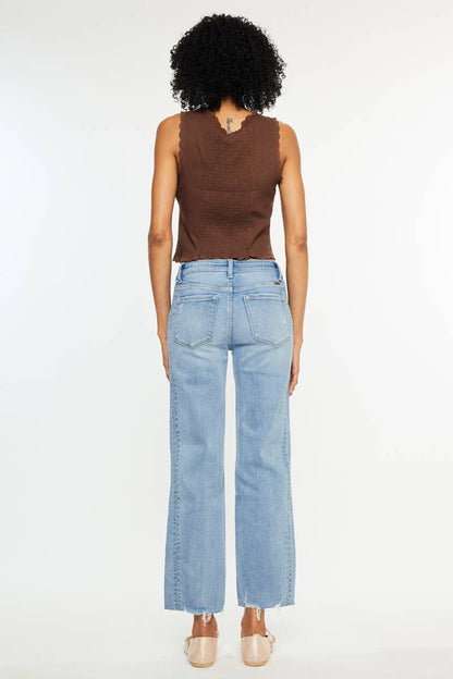 Kancan Jocelyn Midrise Straight Leg Denim