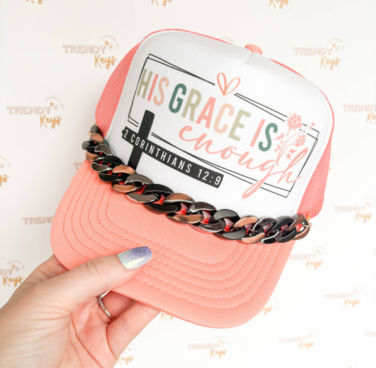 His Grace is Enough Graphic Trucker Hat
