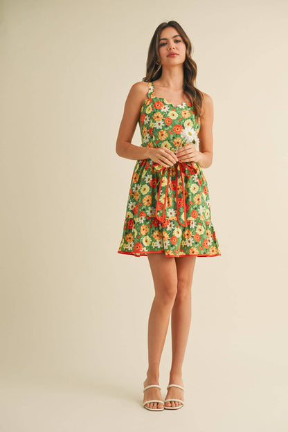 Florence Scalloped Mini Dress