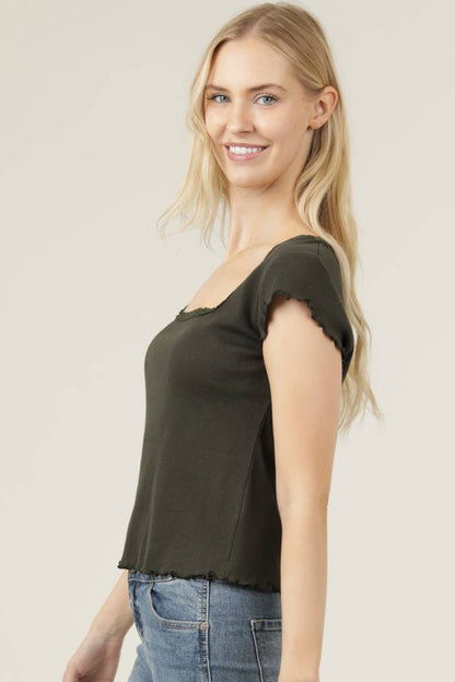 Lettuce Trim Tee- White