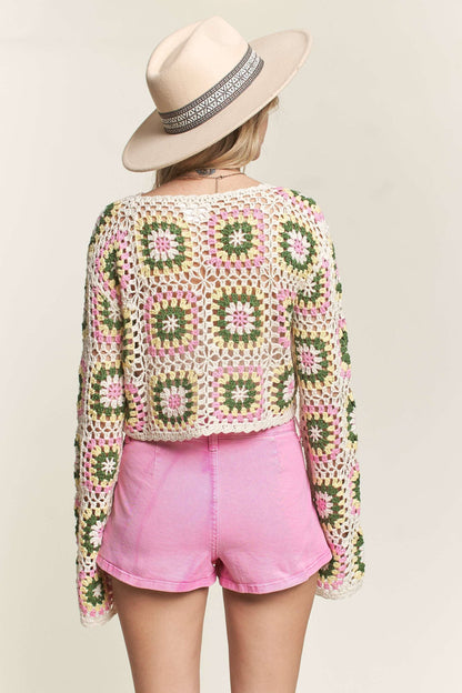 Stephanie Cropped Crochet Top