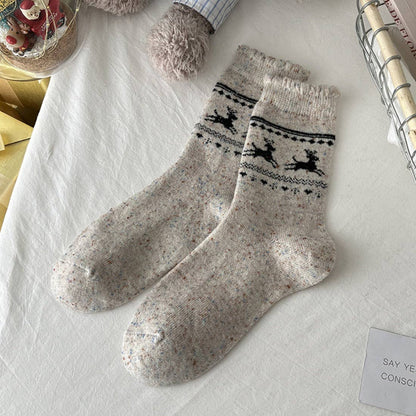 Reindeer Patterned Cozy Socks
