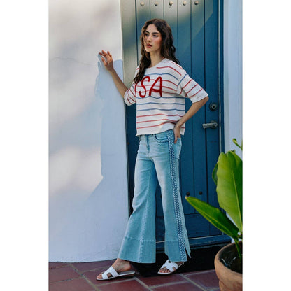 Carmen Braided Split Seam Jeans