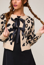 Load image into Gallery viewer, Leopard Ribbon Cardigan