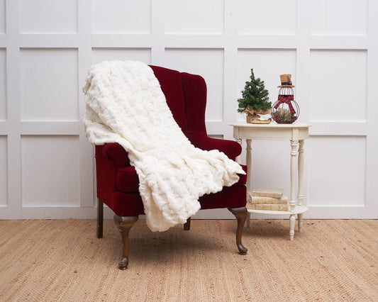 Christmas Frosted Tree Throw Blanket