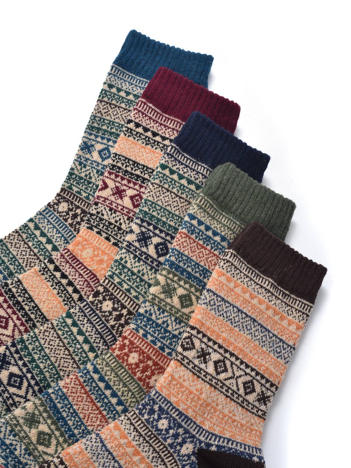 Jewel Tone Bohemian Wool Blend Socks