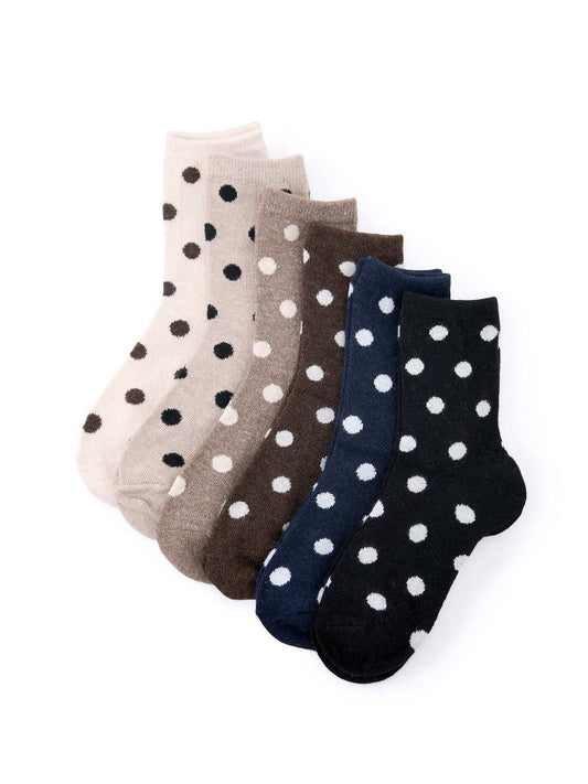 Polka Dot Wool-Blend Socks