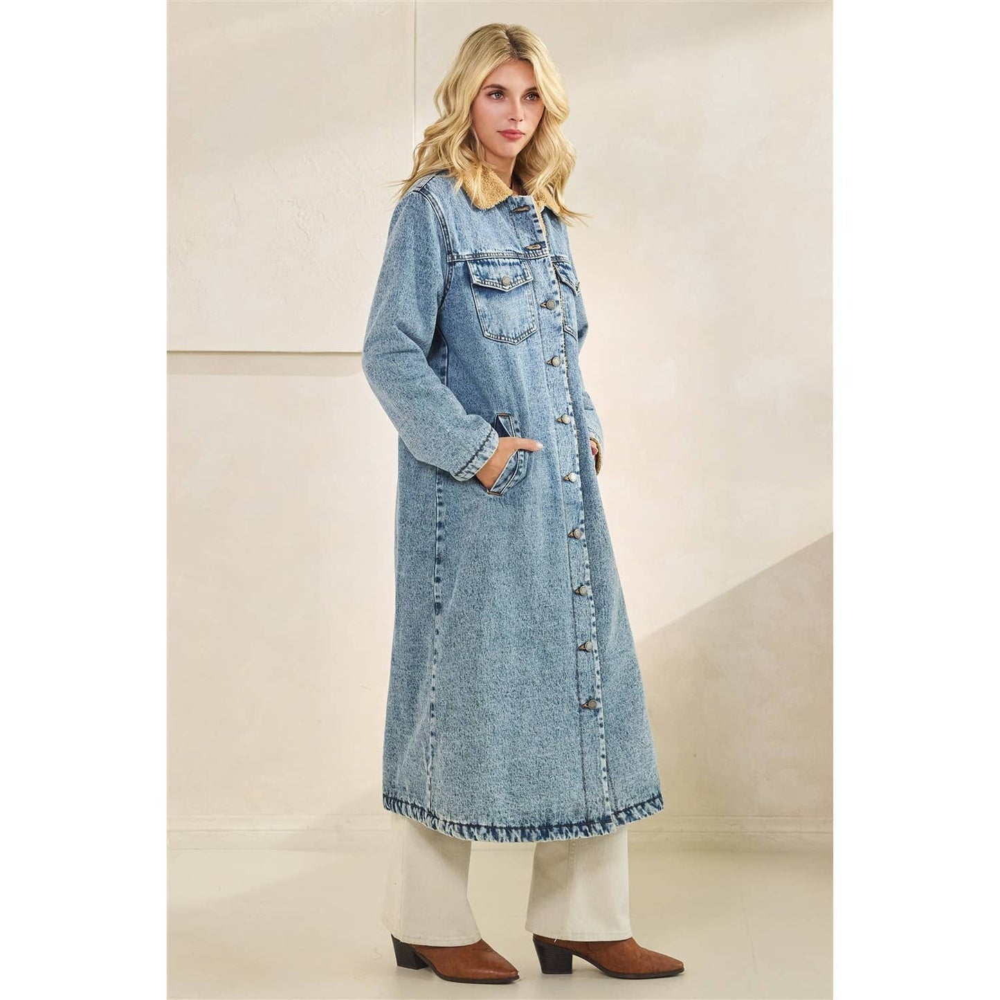 Colorado Lined Long Denim Jacket