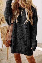 Load image into Gallery viewer, McKenna Cable Knit Drop Shoulder Loose Fit Sweater Dress