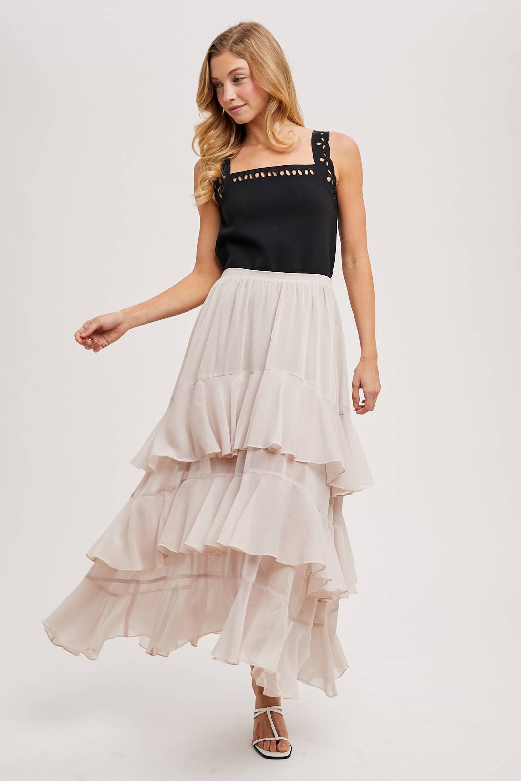 Stella Lined Tiered Skirt