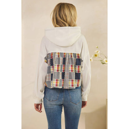 Tessa Cropped Contrast Hoodie