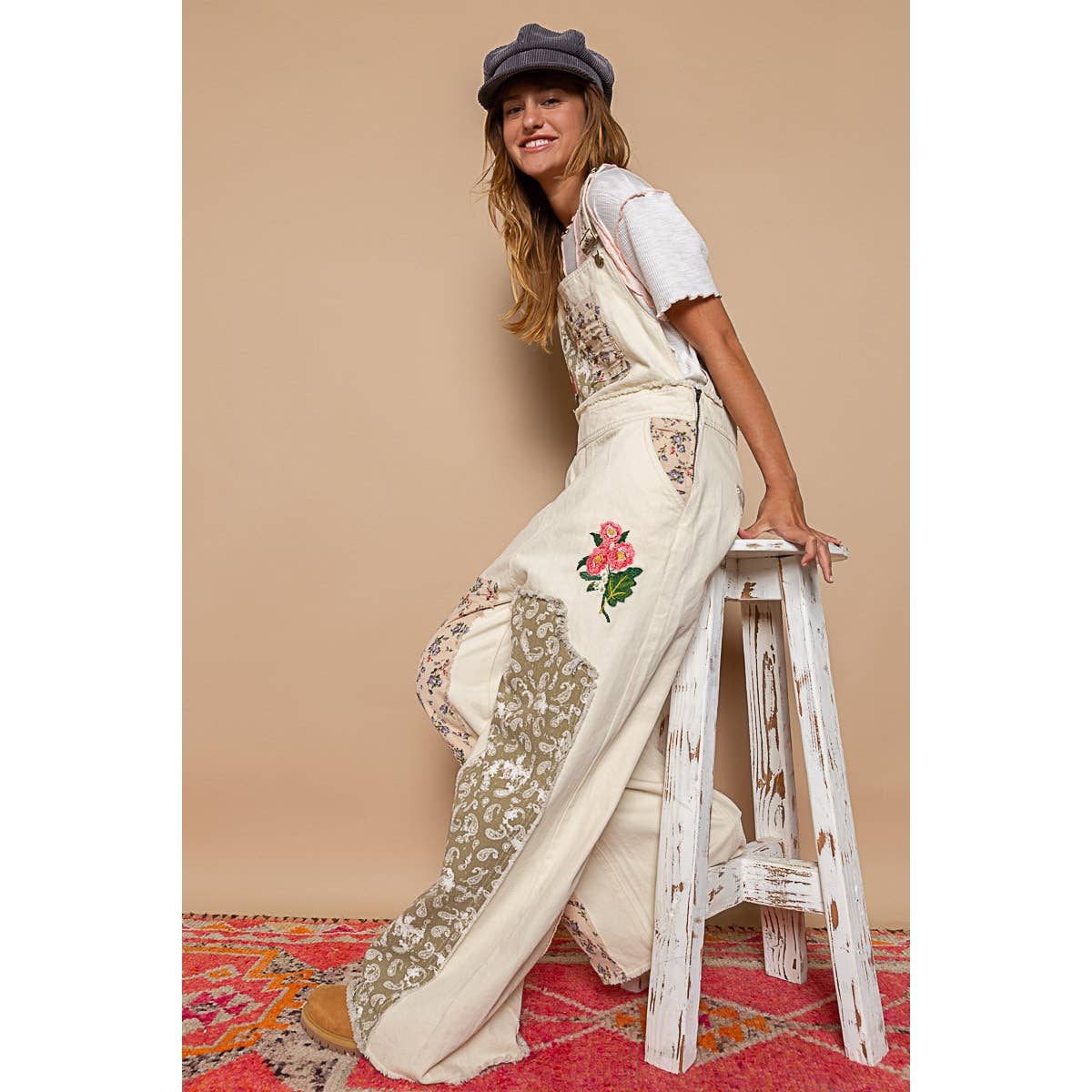 POL August Floral Overalls