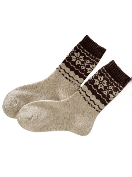 Thick & Cozy Snowflake Socks