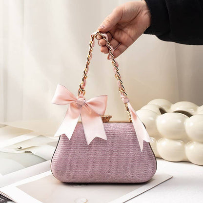 Pink Bow Bag Charm/ Keychain