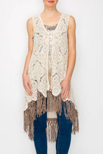 Load image into Gallery viewer, Karlyn Boho Fringe Vest- Natural