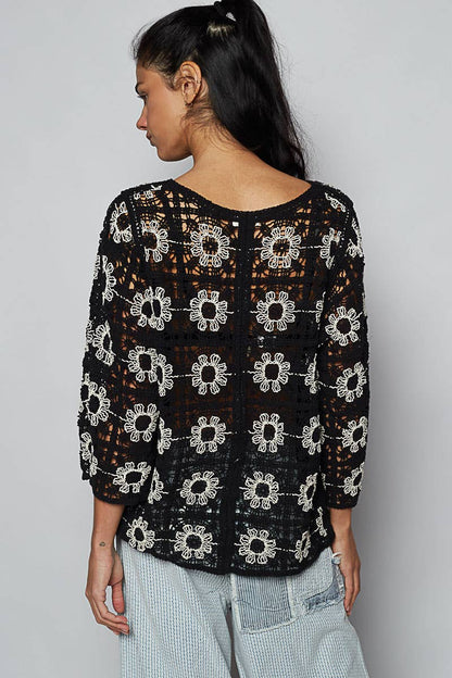 Ellison Crochet Cardigan Top