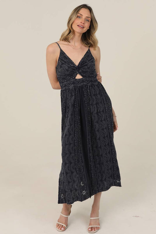 Blue Moon Acid Wash Midi Dress