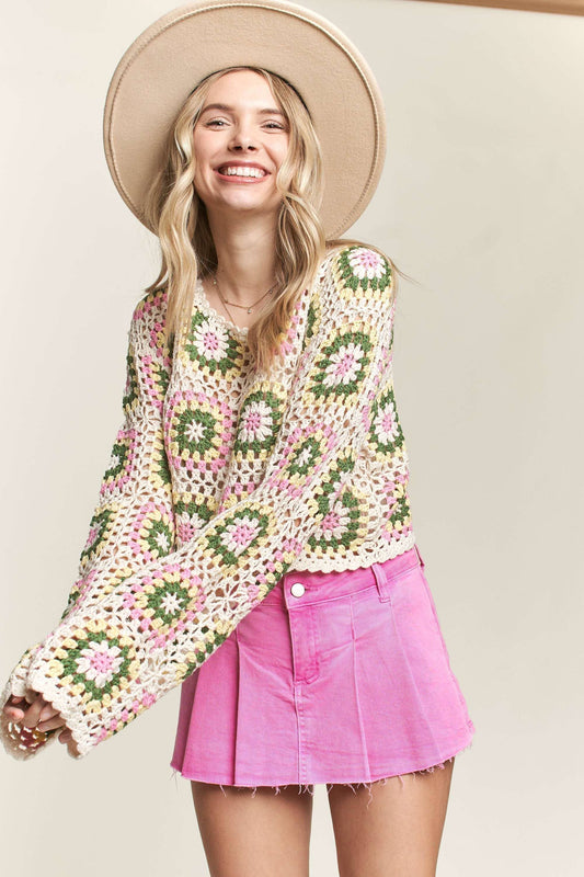 Stephanie Cropped Crochet Top