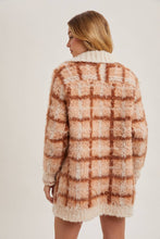 Load image into Gallery viewer, Sweater Weather Plaid Sherpa Cardigan