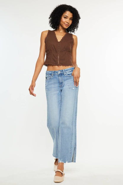 Kancan Jocelyn Midrise Straight Leg Denim