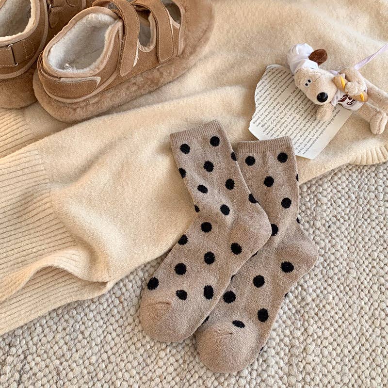 Polka Dot Wool-Blend Socks