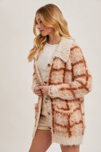 Load image into Gallery viewer, Sweater Weather Plaid Sherpa Cardigan