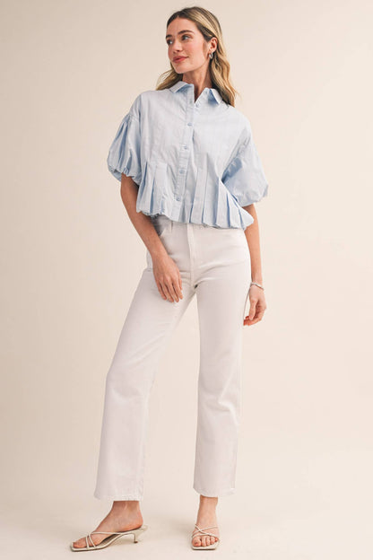 Nicole Bubble Hem Top