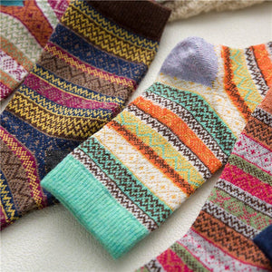 Bohemian Style Wool-Blend Socks